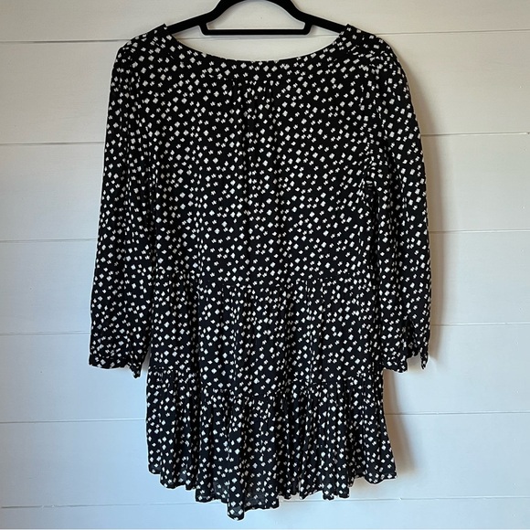 Anthropologie Maeve Lila Ruffle Tiered Button Down Tunic Top - Picture 4 of 8